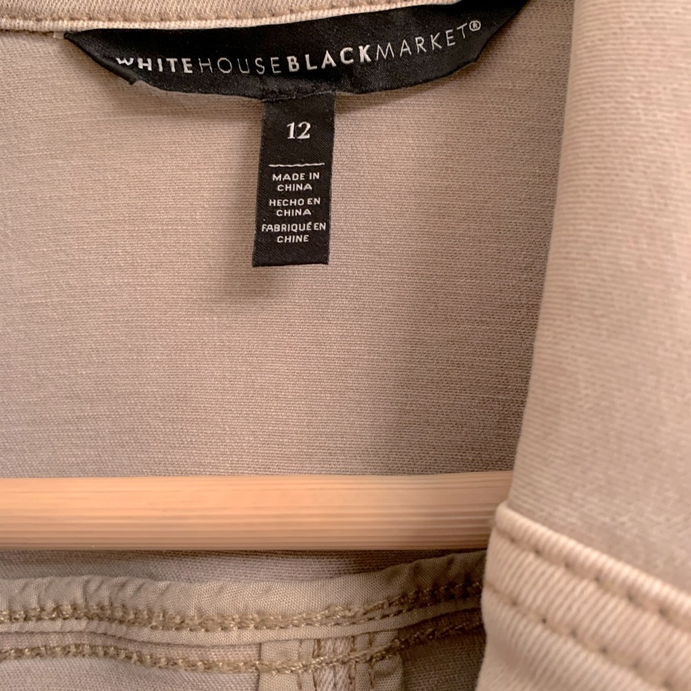 Casual tan blazer from WHBM In very good condition. Has only been dry cleaned.